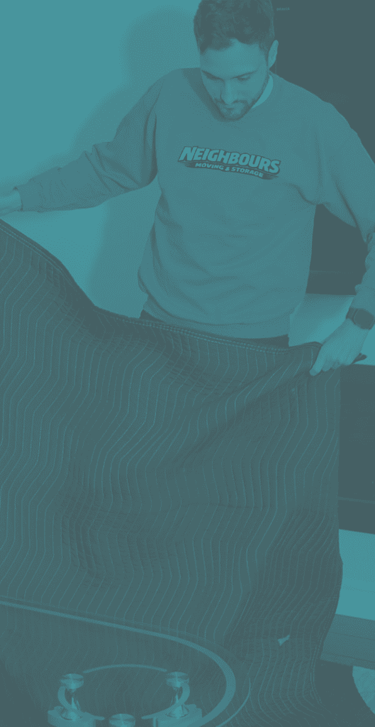 Commercial moving service with professional staff handling packing and transportation.